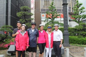 Cycling at Nihonbashi